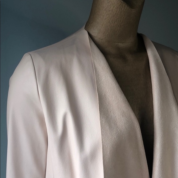 Zara Blush Faux Leather Waterfall Jacket - Picture 4 of 6